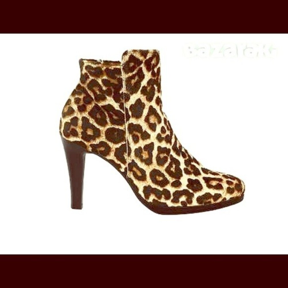 Leopard Print Heidi Klum Ankle Boots shoe - Picture 3 of 11